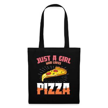 Pizza Love Girl Design - Tote Bag - black - Front