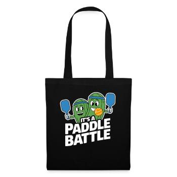 Paddleball Pickleball Gift Paddle Battle - Tote Bag - black - Front