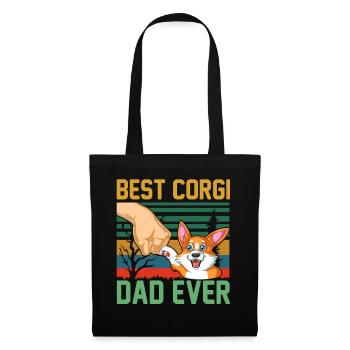 Best Corgi Dad Ever – Funny Corgi Owner Gift - Tote Bag - black - Front