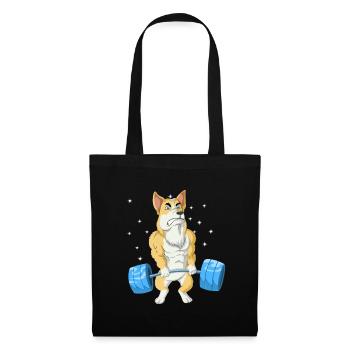 Corgi Weightlifting - Tote Bag - black - Front