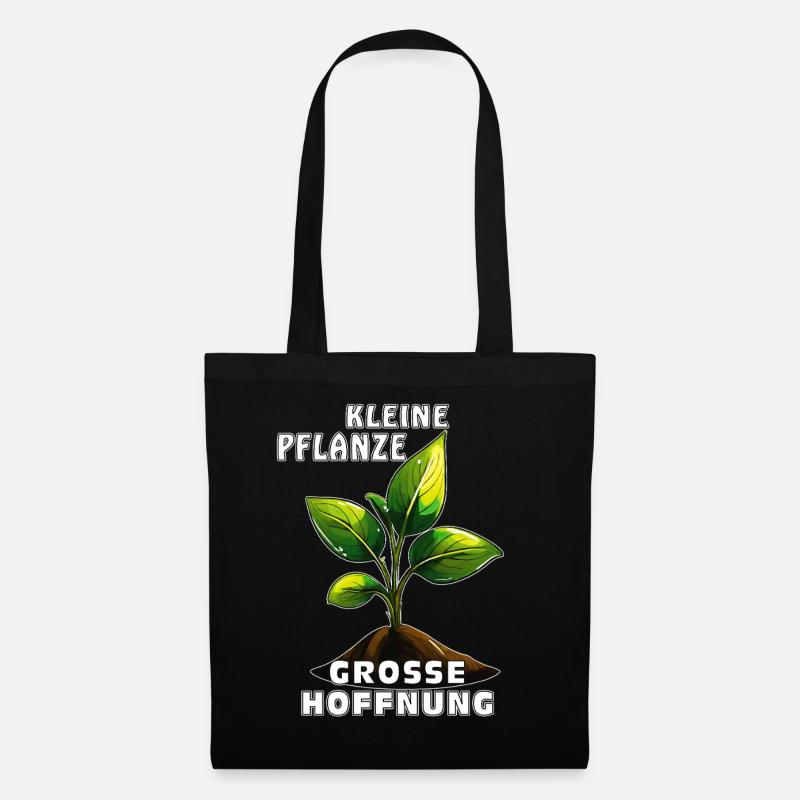 KLEINE PFLANZE GROSSE HOFFNUNG - Stoffbeutel - Schwarz