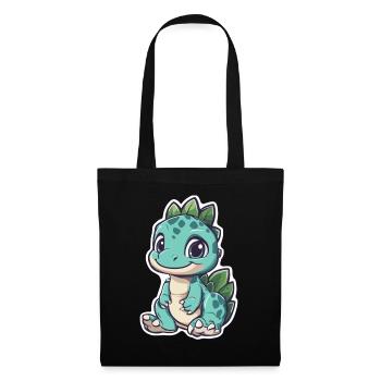 Dinosaure - Sac en tissu - noir - Devant