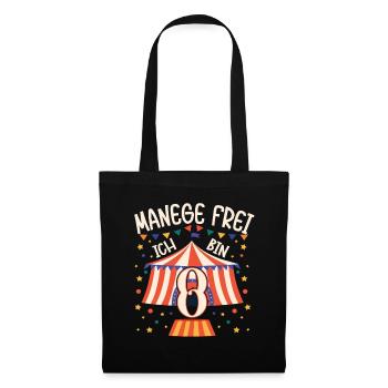 Cirque Manège Anniversaire Motif 8 Ans Garçons Bday - Sac en tissu - noir - Devant