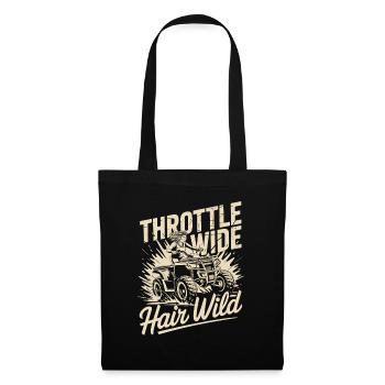 Accélérateur large cheveux sauvage quad conducteur de VTT tout-terrain - Sac en tissu - noir - Devant
