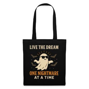 Live The Dream One Nightmare At A Time Halloween - Tote Bag - black - Front