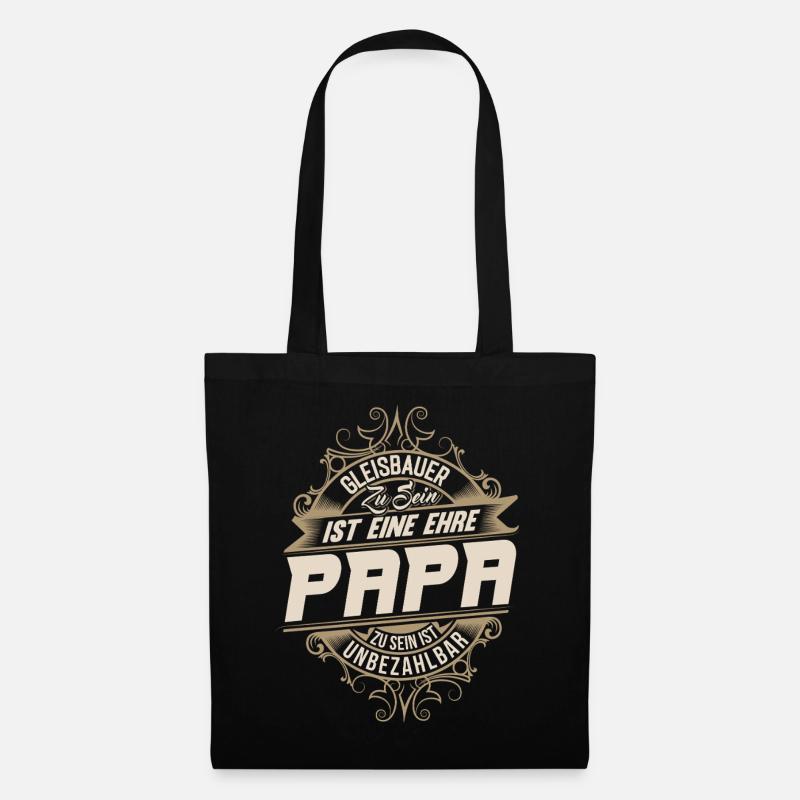 Gleisbauer Papa - Stoffbeutel - Schwarz