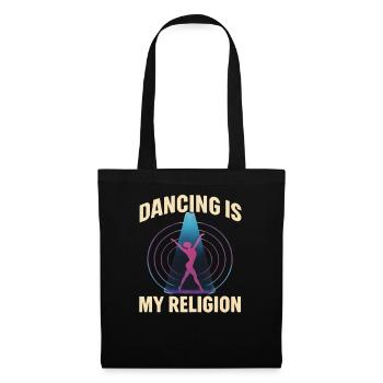  Dancing Is My Religion – Techno Rave - Stoffbeutel - Schwarz - Vorne