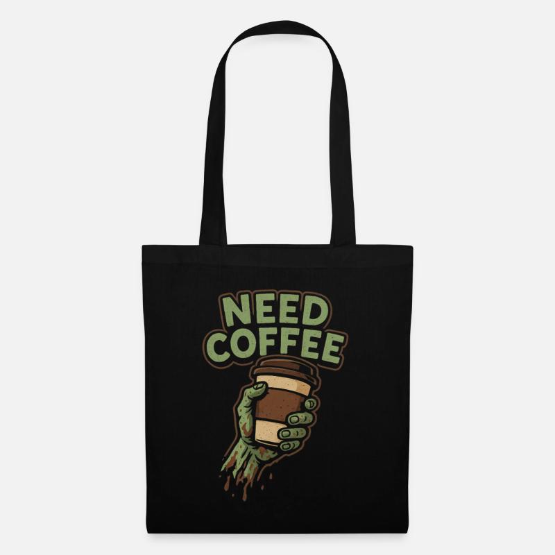 I need coffee funny - Tote Bag - black