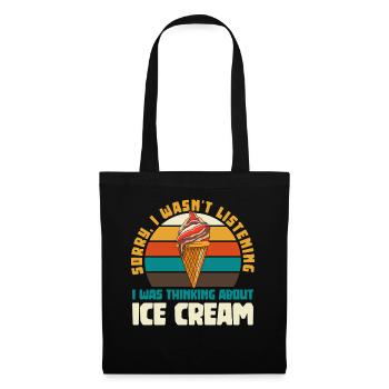 Retro Eiscreme Humor Kreis - Tote Bag - black - Front