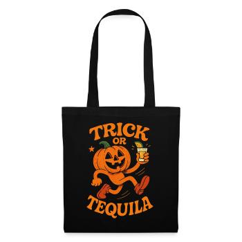 Trick Or Tequila Halloween Kostüm Spaß - Stoffbeutel - Schwarz - Vorne
