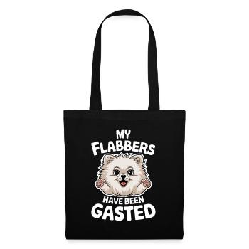  My Flabbers Have Been Gasted Pomeranian Hund Meme - Stoffbeutel - Schwarz - Vorne