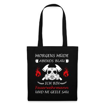 Firefighter Fire Brigade Comrade Ffw Funny - Tote Bag - black - Front