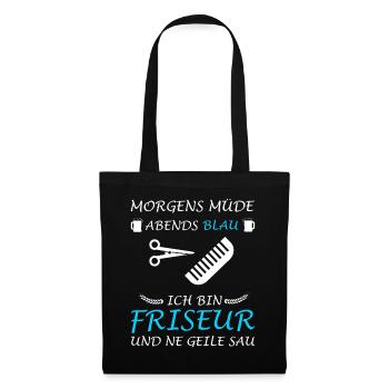 Coiffeur Coiffeur Coiffeur Dicton drôle - Sac en tissu - noir - Devant