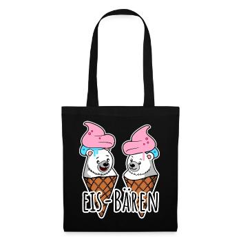 Zwei leckere Eis Bären an der Eisdiele - Tote Bag - black - Front