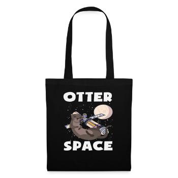 Seeotter Cartoon Raum Pun - Stoffbeutel - Schwarz - Vorne