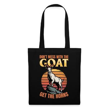 Drôle d’animal de la ferme chèvre - Sac en tissu - noir - Devant