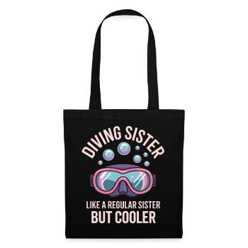 Diving Saying Sister Funny Diving Gift - Tote Bag - black - Front