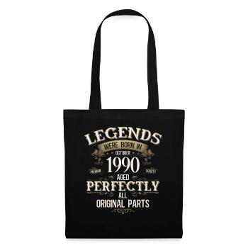35th Birthday Legend October 1990 - Tote Bag - black - Front