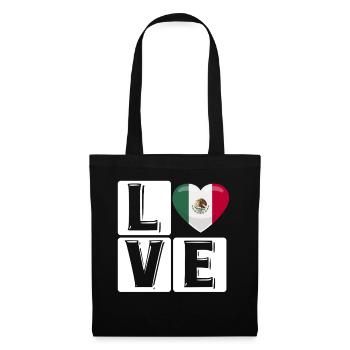 Love Mexico Heart - Tote Bag - black - Front