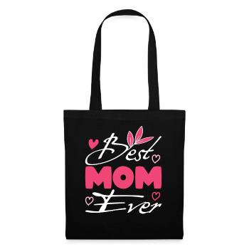 Meilleur cadeau pour maman : Noël pour la fête des mères - Sac en tissu - noir - Devant