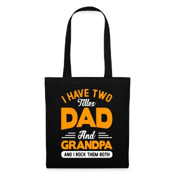 Bester Papa Der Welt Geschenke Weihnachten - Stoffbeutel - Schwarz - Vorne