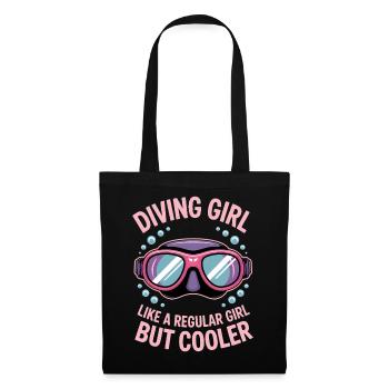 Plongée Dire Fille Drôle Plongée Cadeau - Sac en tissu - noir - Devant