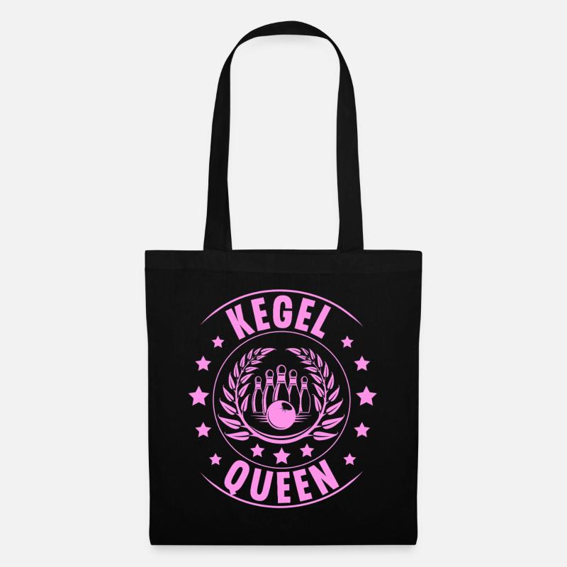 Kegeln Kegel Queen - Stoffbeutel - Schwarz