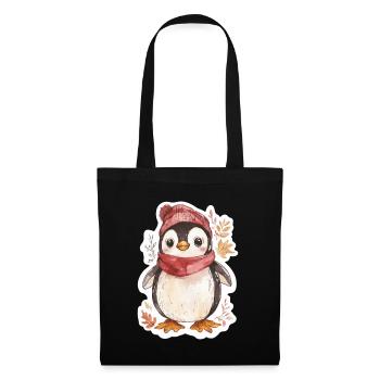 Pinguin - Stoffbeutel - Schwarz - Vorne
