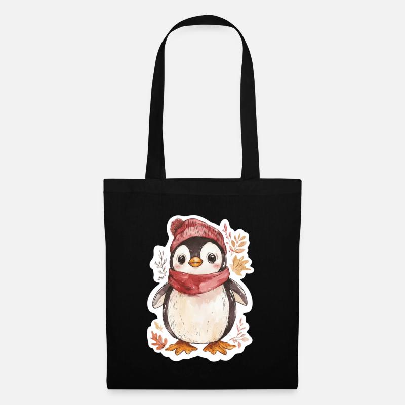 Pinguin - Stoffbeutel - Schwarz
