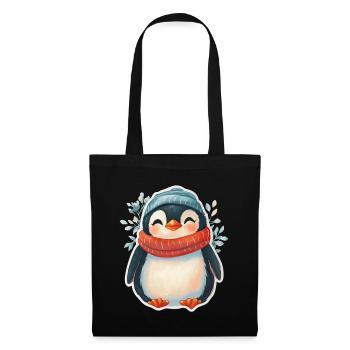 Pinguin - Stoffbeutel - Schwarz - Vorne