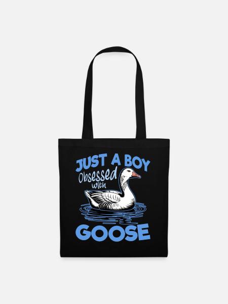 Funny Bird Goose - Stoffbeutel - Schwarz