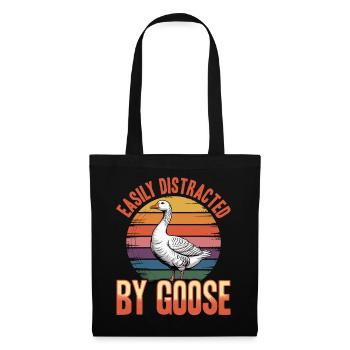 Funny Bird Goose - Tote Bag - black - Front