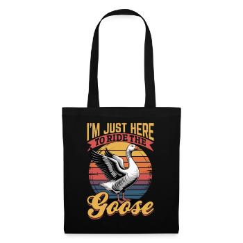 Funny Bird Goose - Tote Bag - black - Front