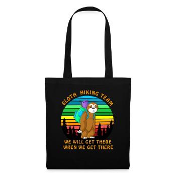 Chemise drôle de l’équipe de randonnée paresseuse - Sac en tissu - noir - Devant