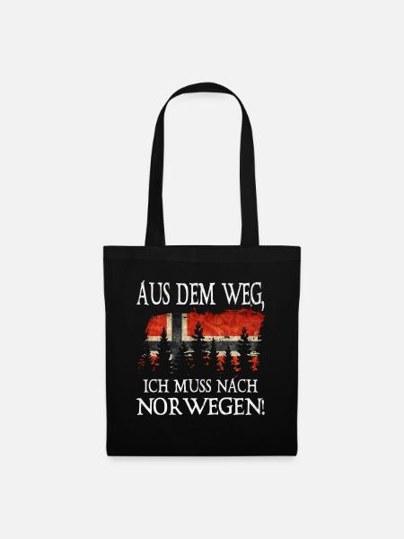 Out of the Way to Norway Flag Forest - Tote Bag - black