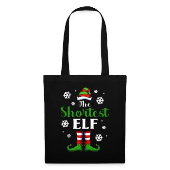 Elfe Elf Weihnachtsgeschenk - Stoffbeutel - Schwarz - Vorne