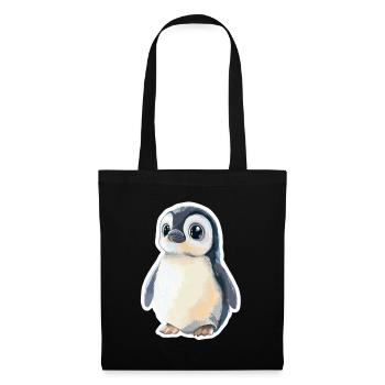 Pinguin - Stoffbeutel - Schwarz - Vorne