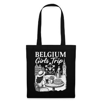 Belgium Girl Strip Illustration - Tote Bag - black - Front