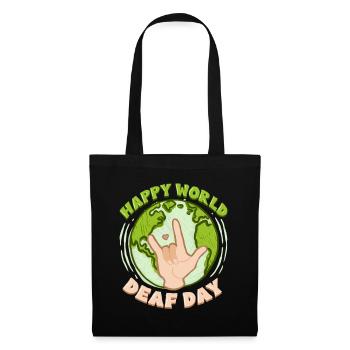 ASL Sign Language Interpreter World Deaf Day - Tote Bag - black - Front