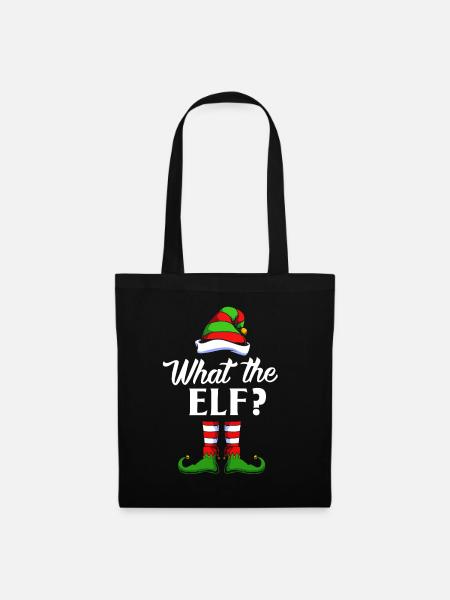 Elfe Elf Weihnachtsgeschenk - Stoffbeutel - Schwarz
