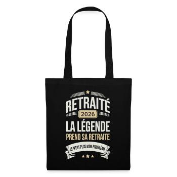 The Legend Retires Humorous Gift - Tote Bag - black - Front