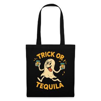 Trick Or Tequila Drôle D’Halloween Dicton - Sac en tissu - noir - Devant