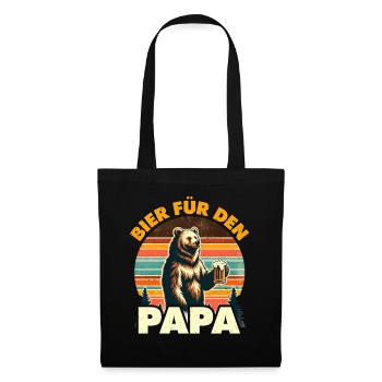 Future papa BIÈRE POUR PAPA Drôle - Sac en tissu - noir - Devant
