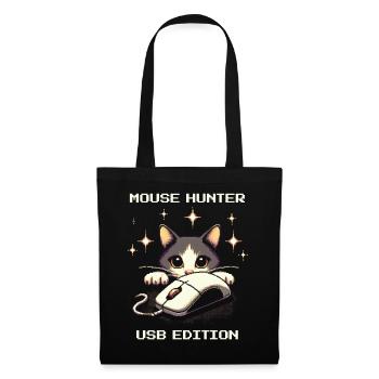 Mouse Hunter USB Edition | Cat Gaming Humor - Tote Bag - black - Front