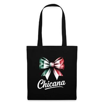 Chicana Bow Italy Flag Design - Tote Bag - black - Front