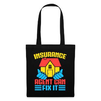 Insurance Agent Can Fix It Funny Insurance Broker - Stoffbeutel - Schwarz - Vorne