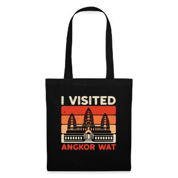 Cambodge Cambodgiens J’ai visité Angkor Wat - Sac en tissu - noir - Devant