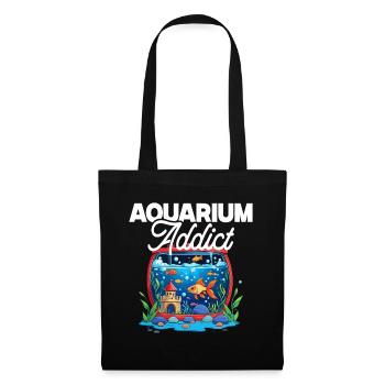 Fischzüchter Aquarianer Fischzucht Aquarium Addict - Stoffbeutel - Schwarz - Vorne