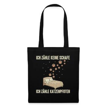 I Count Cat Paws Bed Decor - Tote Bag - black - Front