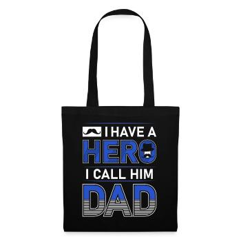 Papa Héros Meilleur Ami Famille Cadeaux - Sac en tissu - noir - Devant